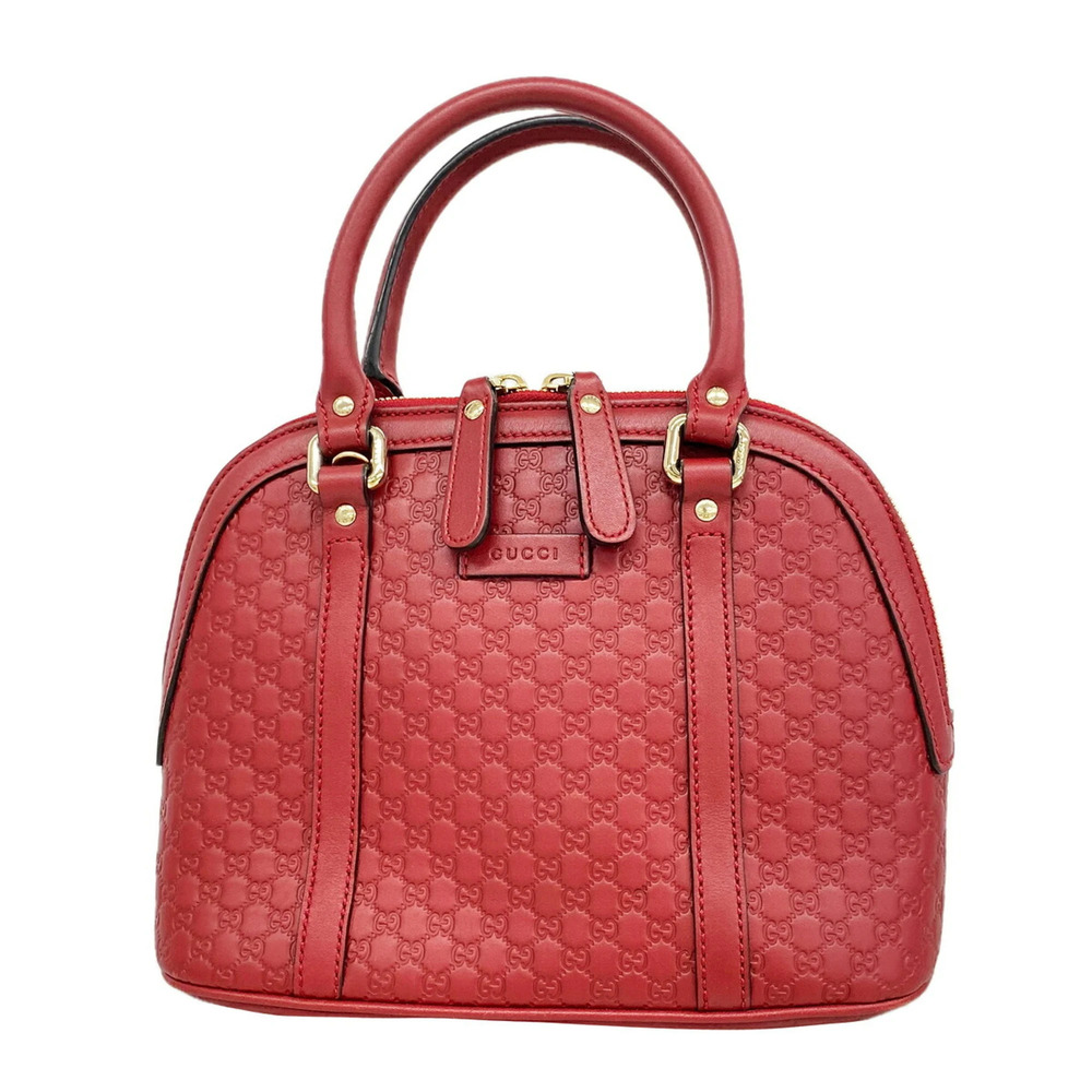 Gucci Microguccissima Handbag 449654 Leather Bordeaux Champagne Women's